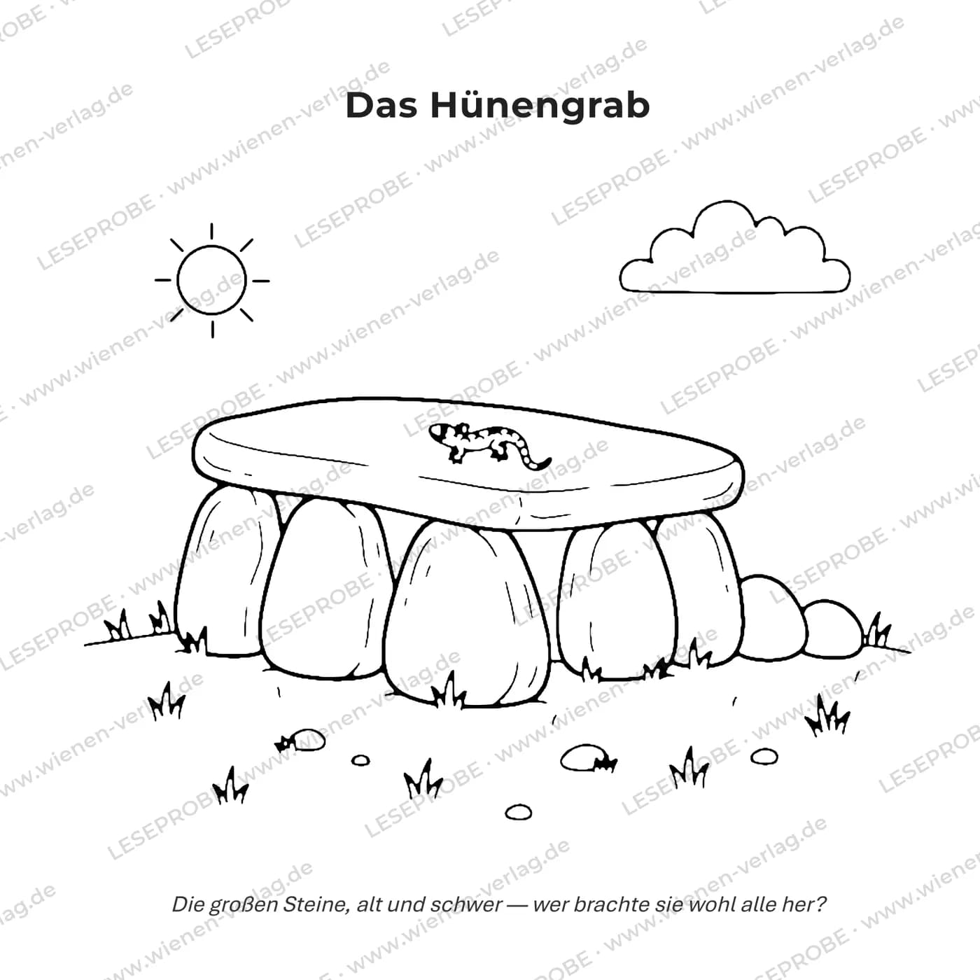 Ausmal-Motiv mit Reim aus „Mein erstes Emsland Malbuch ab 3 Jahren“