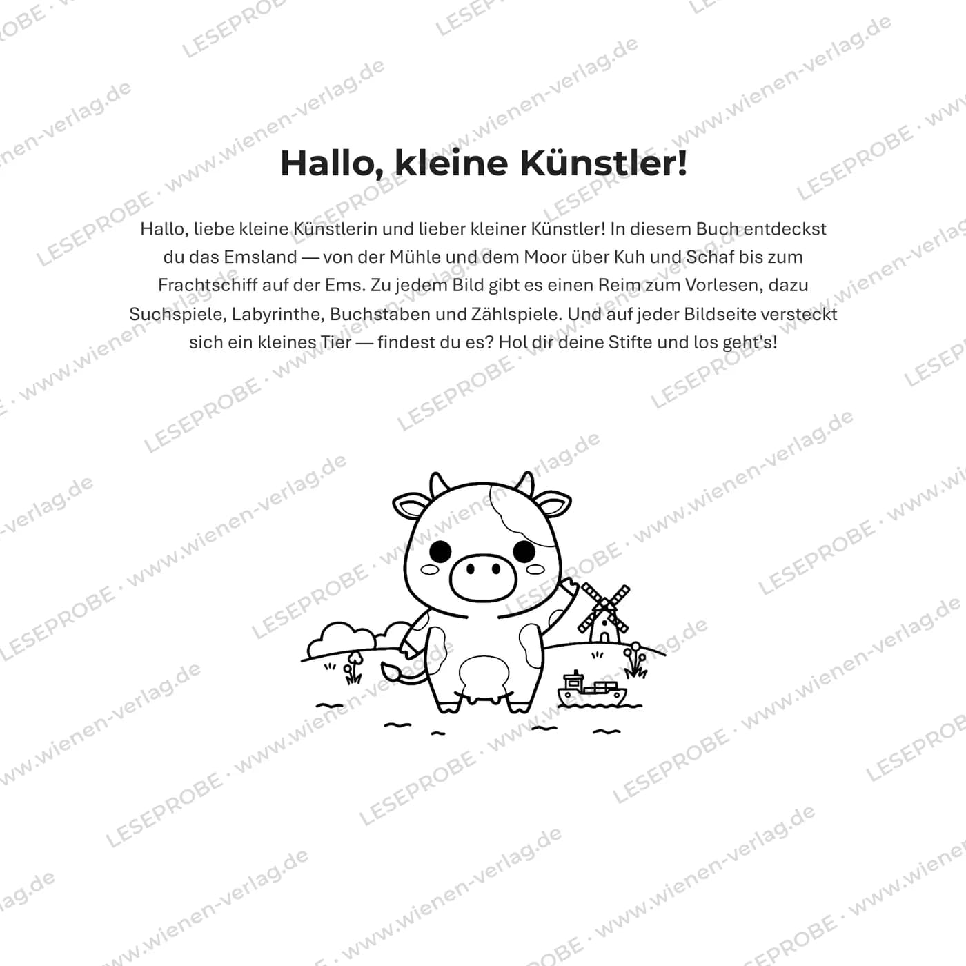 Vorwort aus „Mein erstes Emsland Malbuch ab 3 Jahren“
