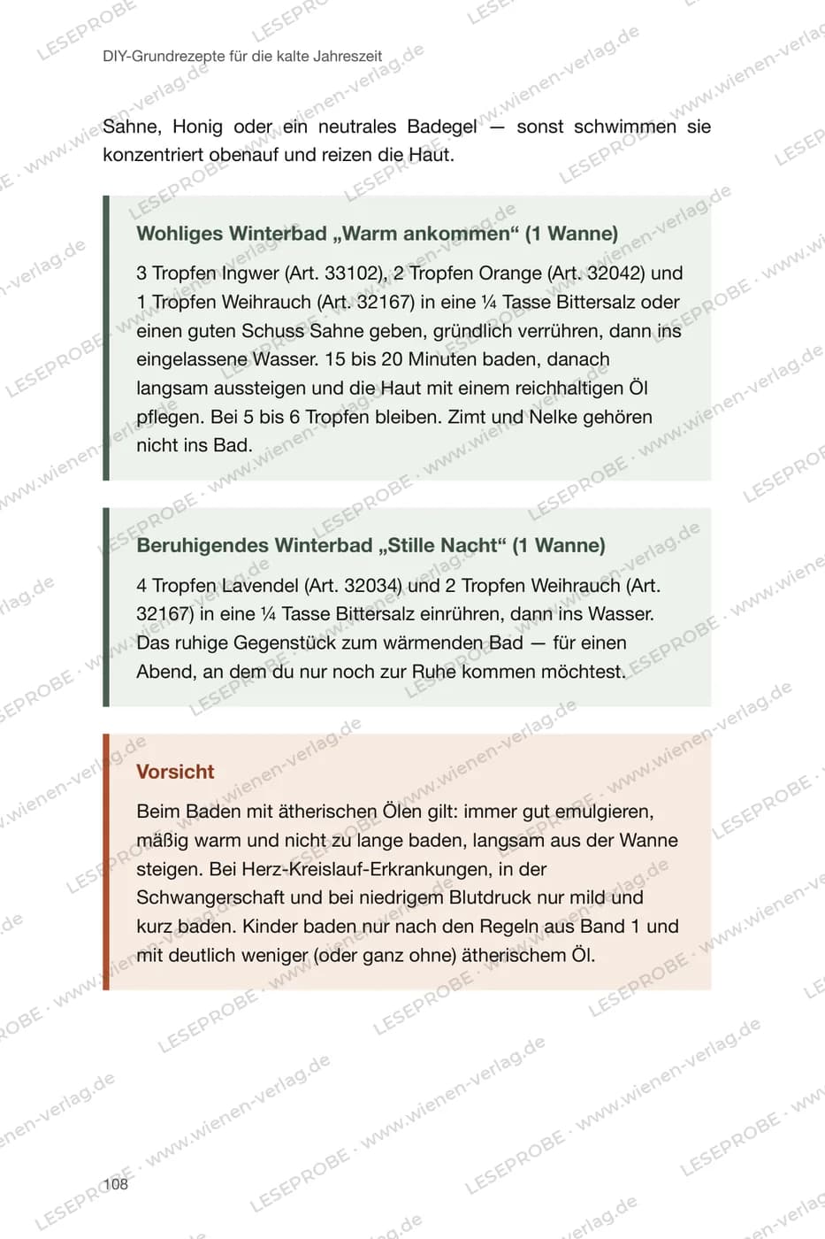 Winterbad mit Vorsicht-Kasten aus „Ätherische Öle für die kalte Jahreszeit“