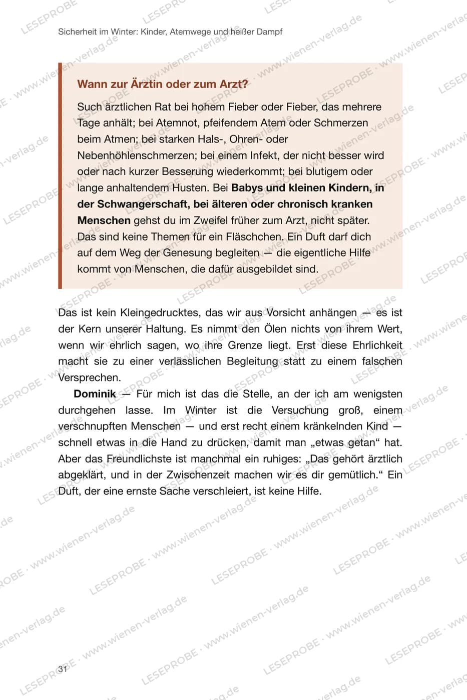 Wann zur Ärztin oder zum Arzt aus „Ätherische Öle für die kalte Jahreszeit“