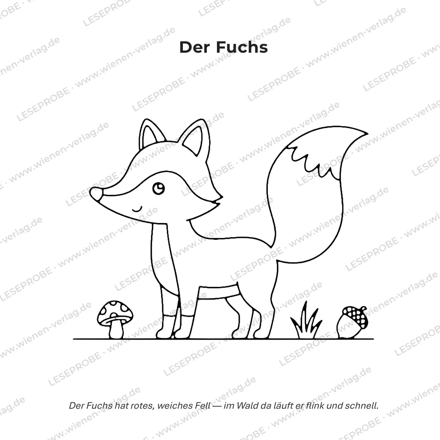Ausmal-Motiv aus „Mein erstes Waldtiere Malbuch ab 3 Jahren“