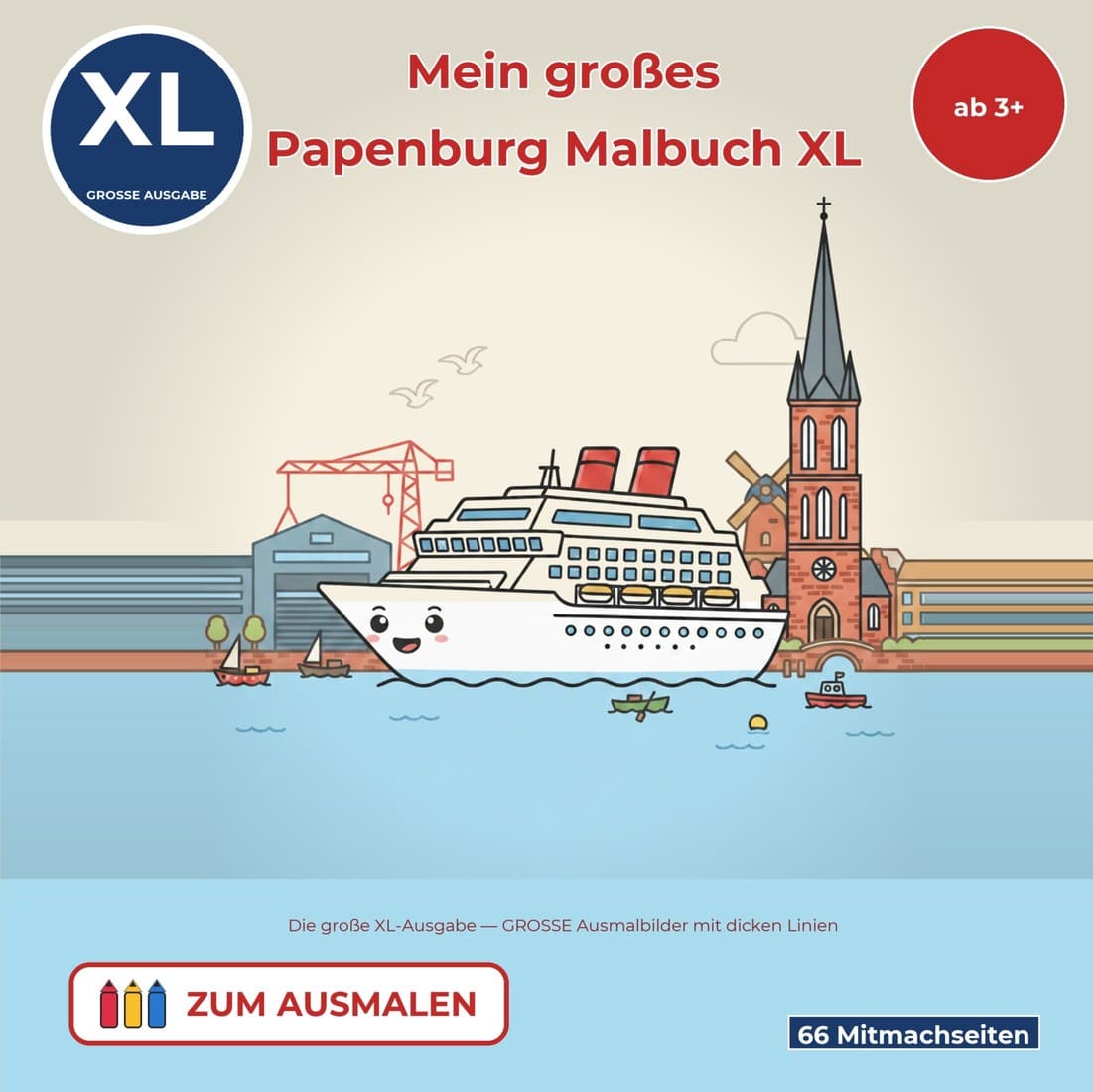 Cover: Mein großes Papenburg Malbuch XL