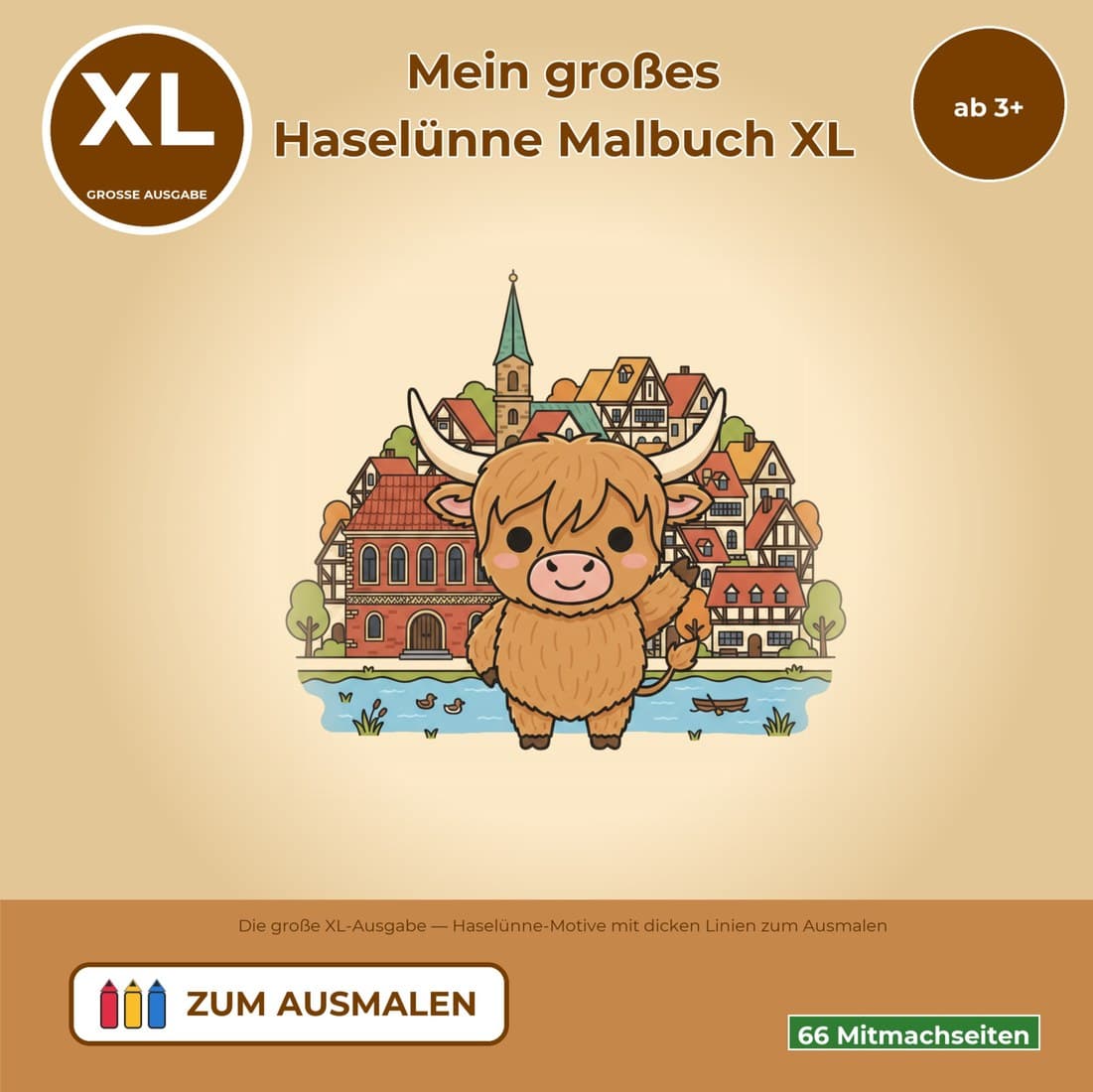 Cover: Mein großes Haselünne Malbuch XL